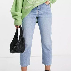 Topshop Straight Crop Jeans